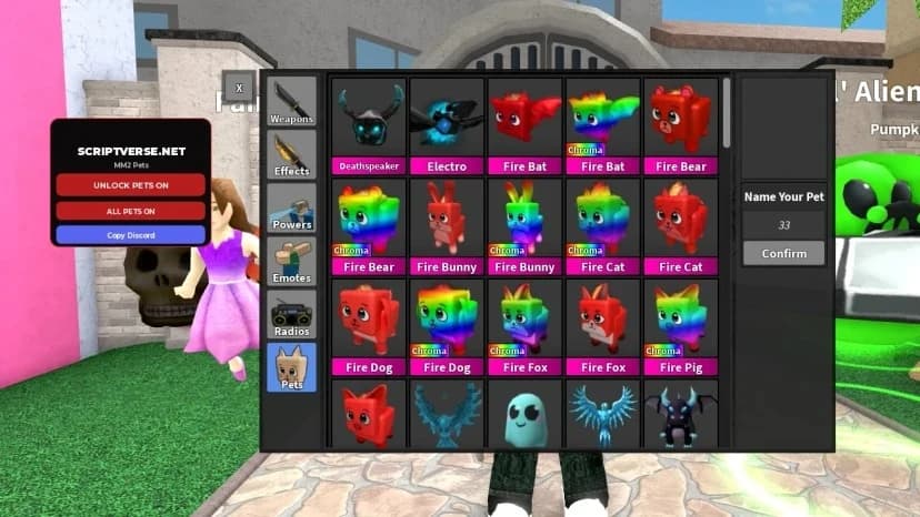 Unlock All M‍M‍2 Pets & Spawner + INF COINS AND INF DIAMONDS