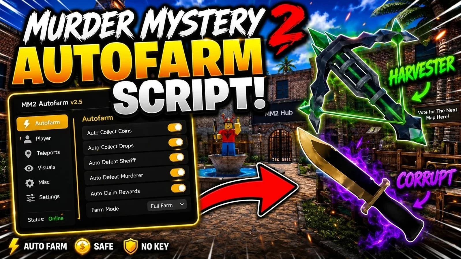 M‍M‍2 Delta Hub | Silent Aim, Godly Spawner, Auto Farm, ESP!